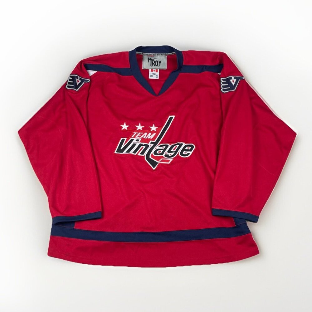 VTG Troy Jersey Team Vintage Washington capitals style Mens Sz XL Canada made